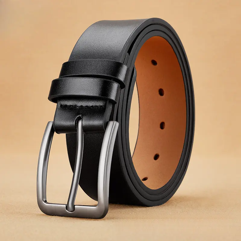Men's PU Belt with Fashion Buckle, Versatile Jean Waist Strap, Durable Premium Material, Perfect Gift for Dads & Yourself