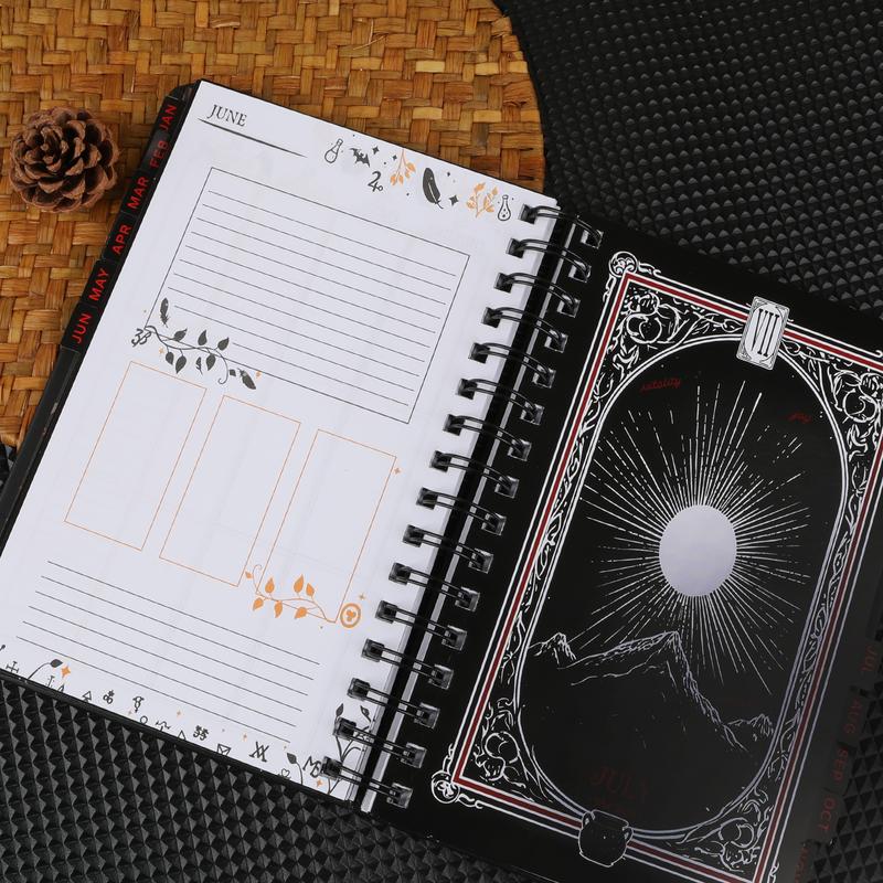 Roman Compass Style Diary Book, Detailed Daily Progress Tracking Notebook, Effective Time Management Planning Tool, Travel Diary Notebook