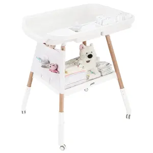 【Restock Sale】JMMD Baby Changing Table, Changing Station for Nursery, Adjustable Height Diaper Station with Waterproof Changing Pad and Storage for Baby 0-5 Months queen size mattress mattress beds mattress included