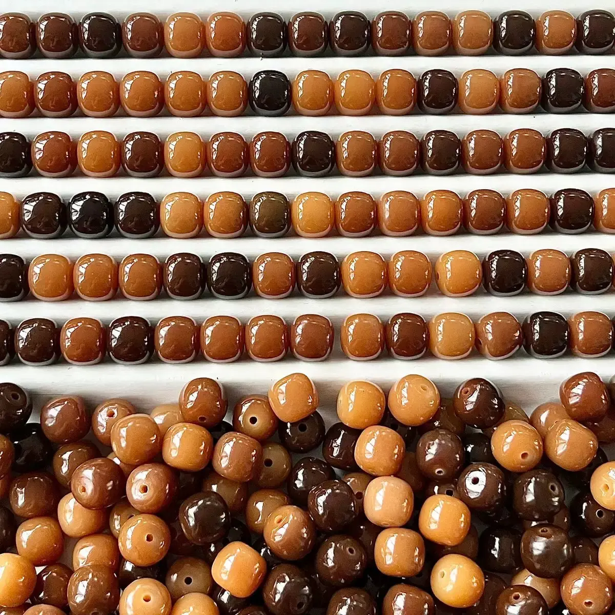 (K23)12mm coffee brown*100