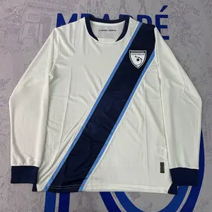 2025 Guatemala National Team Home White Long Sleeve Soccer Jersey Fans Version Breathable
