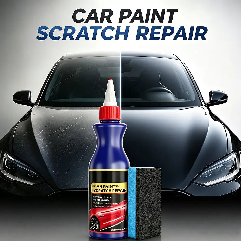 Instant Car Scratch Remover & Polish, Clear Coat Safe, Wipe-On No Buffer Formula, Removes Fine Scratches, Swirls & Dirt, Restores Gloss, Protects Paint, 2026 Post-Road Trip Summer Care, All-in-2 Repair Solution