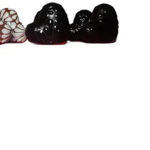 Handmade Talavera Mexican Heart Shaped Salt/Pepper Shaker (Set of 2)  black or terracotta pick one color