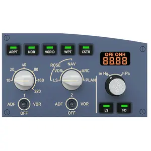 Cockpit Simulator 320 Series FCU-R, 1:1 Scale Flight Simulator Training-Inspired Control Panel, Metal Construction, USB Plug & Play, PC Compatible