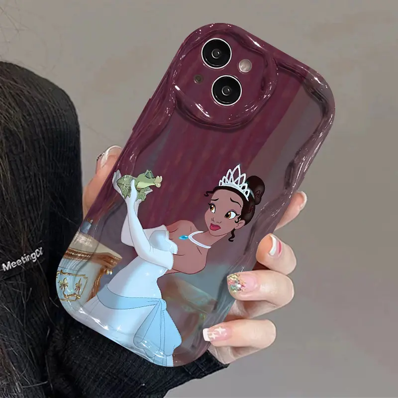 Princess Tiana princess frog princeCream Phone Case -for Apple iPhone 11, 12, 13, 14, 15, 16 17 Air Cute Gift - Cartoon Design, Best Protection, Anti-Drop, Durable, Anti-Scratch