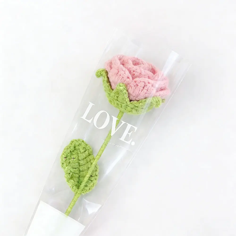 Pink rose flower---handmade