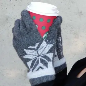 Warm Winter Mittens Gloves Gray winter warm