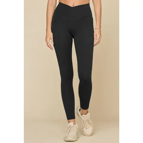 Crisscross Hourglass® Legging with Pockets - Black