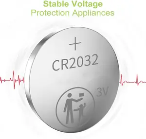 40-Pack CR2032 Lithium Coin Cell Battery, 3 Volt, Long Lasting Power, Mercury-Free  for Key Fobs, Smart Sensors, Scales, Candles