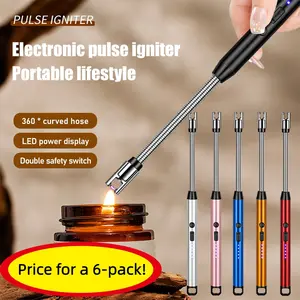 Pulse Igniter - Smokeless Bendable Oil-Free Igniter for Camping - USB Rechargeable Windproof Ignition - Long-Lasting Battery Life - Kitchen Utensils mini portable igniter data cable