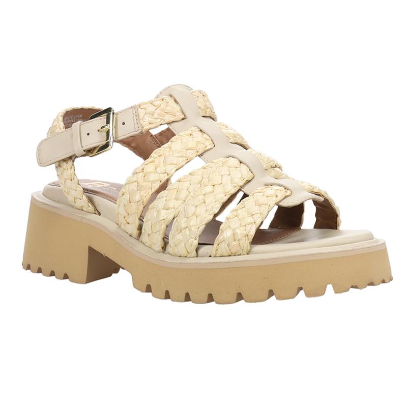 BC Footwear Womens Chickadee Platform Casual Sandals Casual Mid Heel 2-3" - Beige