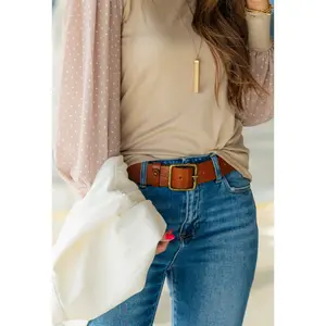 Kaya Cognac Leather Belt