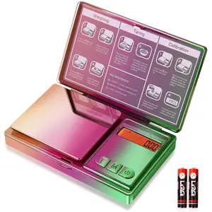 Fuzion Paraiso Rainbow Gram Scale, 300g/0.01g Digital Scale, Portable Pocket Scale with 6 Units
