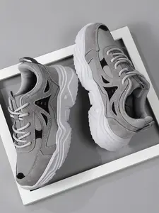 High-Quality Men's Casual Shoes, Sneaker, Sports Shoes, Comfortable Laces, Sporty Design, PU Leather Upper, Rubber Sole, All Seasons, Medium Width