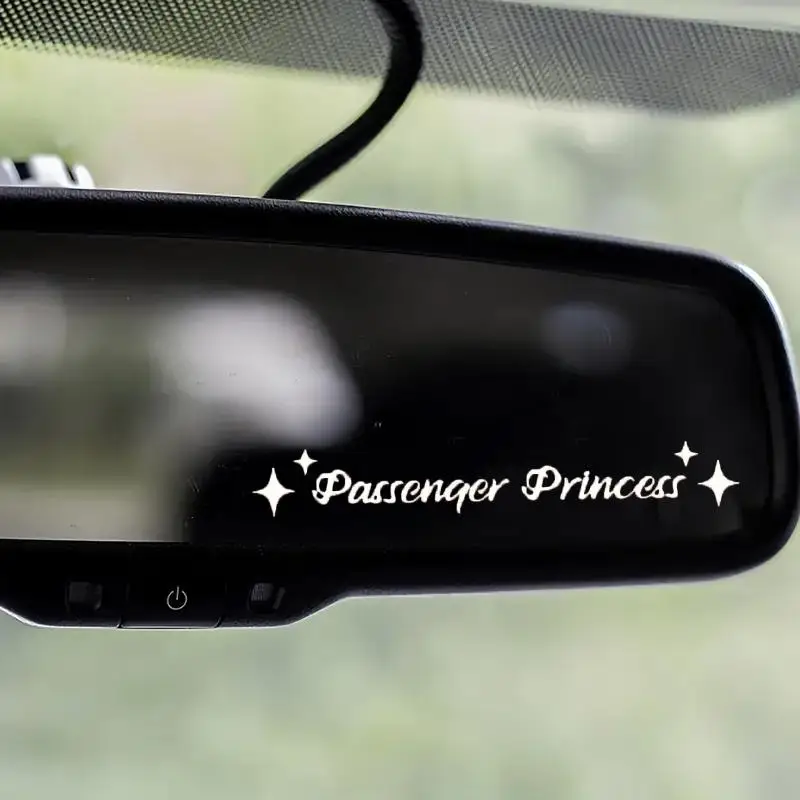Car Window Sticker, Passenger Princess Letter Pattern Design Naughty Stickers, Car Rearview Mirror Decal, Creativity Exterior Decoration Accessories f