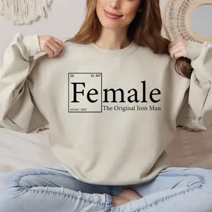 Feminist Sweatshirt Hoodie Female The Original Iron Man Sweatshirt Sarcastic Sweatshirt Mental Sweatshirt Vlb688