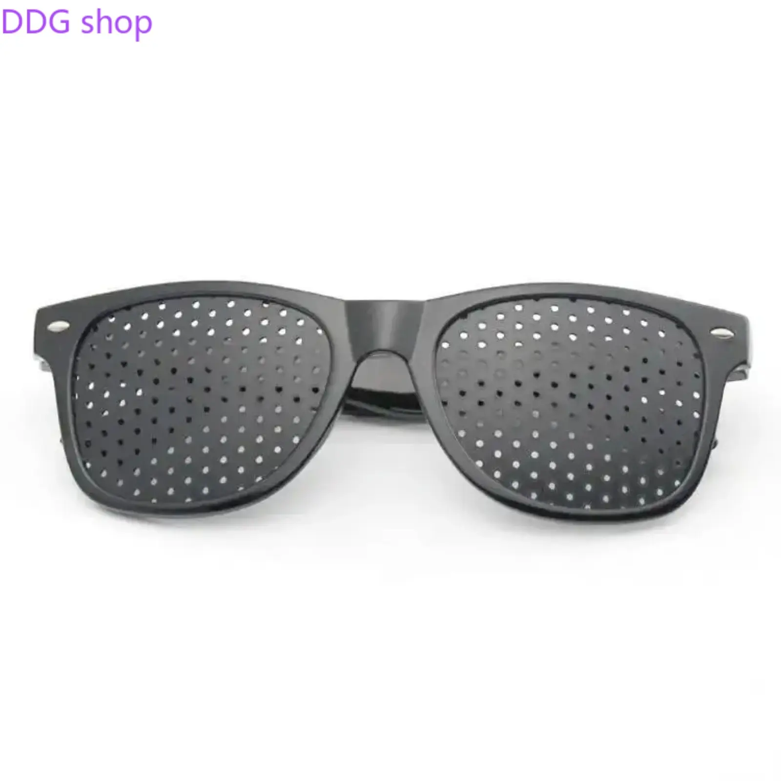 Unisex Pinhole Glasses, Anti Myopia Astigmatism Eyewear, Vision Improvement Strabismus Correction Glasses, Lightweight Relieve Eye Fatigue Black Frames for Men Women Daily Eye Care