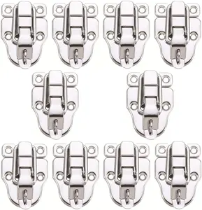 Metal Duckbilled Box Hasp Lock Toggle Latch Catch for Wooden Case Boxes Toolbox  (10Pack)