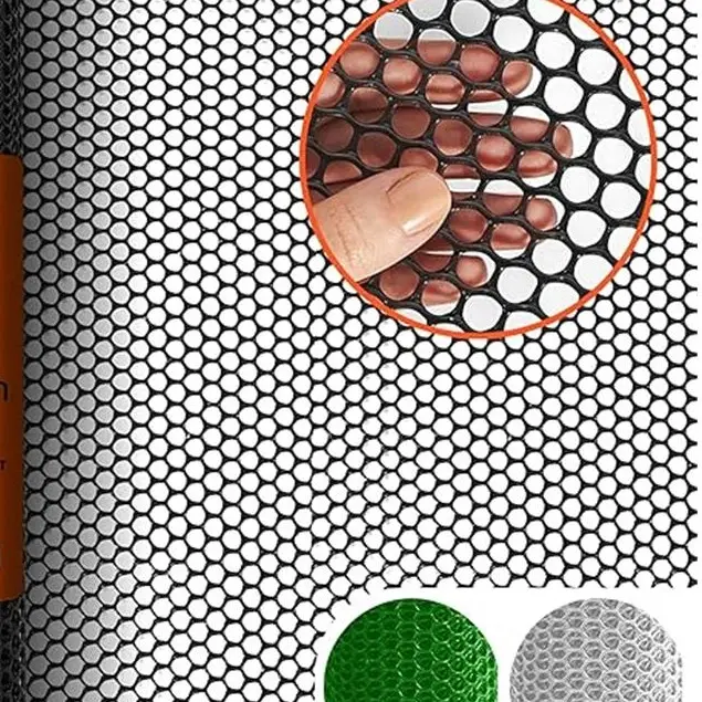 Black Plastic Wire Mesh Fence 15.7IN x 10FT Roll