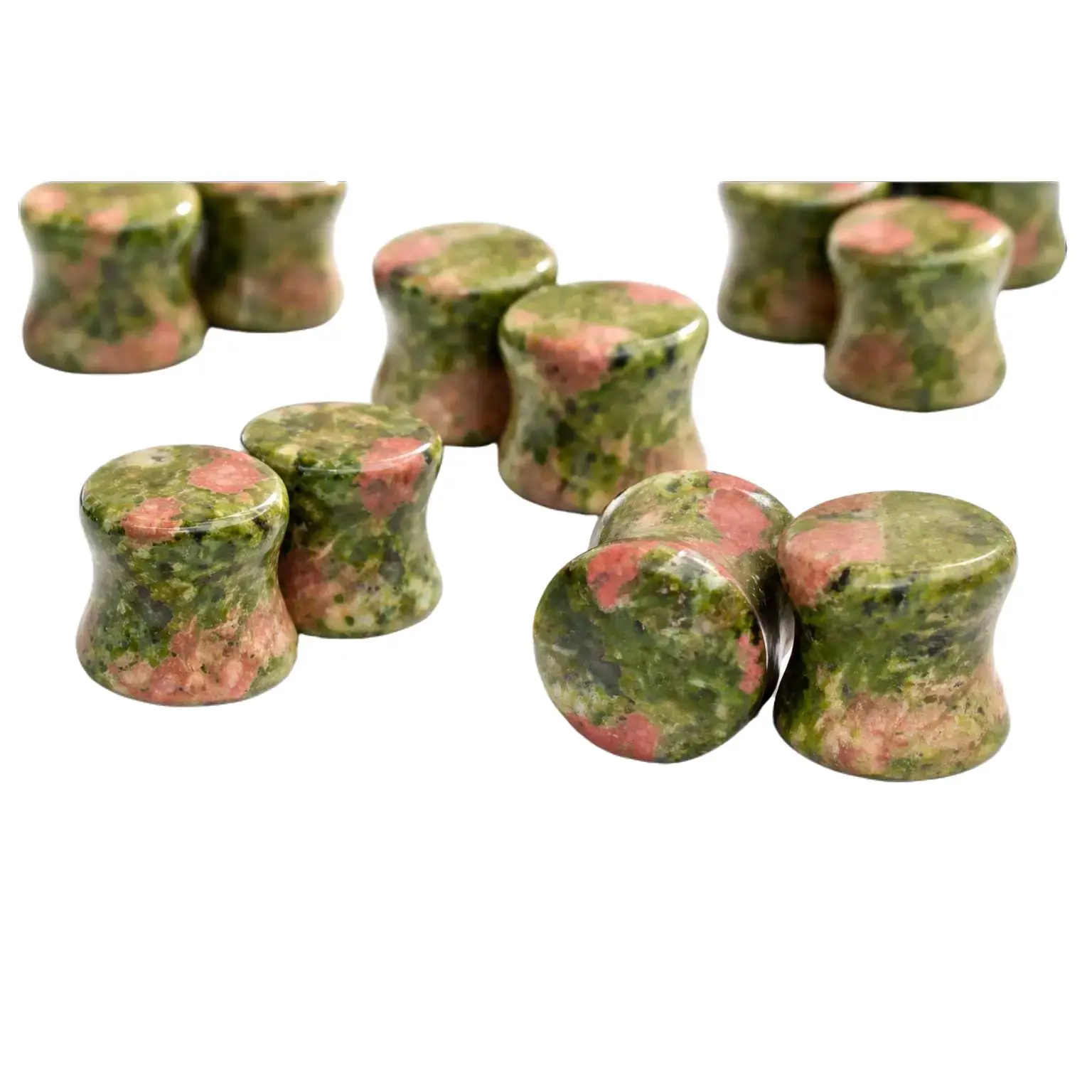 Unakite Double Flare Stone for Gauged Ears Unakite Double Flare Stone for Gauged Ears