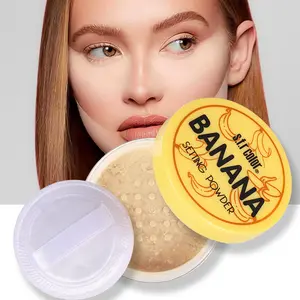Concealer Banana Powder Long-Lasting Clear Face Powder Makeup Powder Waterproof Brightening Finishing Powder Matte Cosmetic