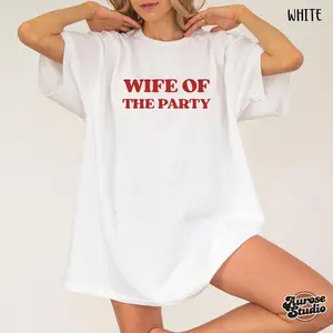 Wife Of The Party TShirt, Bride to be gift, Engagement Party gift, Bachelorette Party tee, Funny Bride Tee, Bride Tribe Shirt