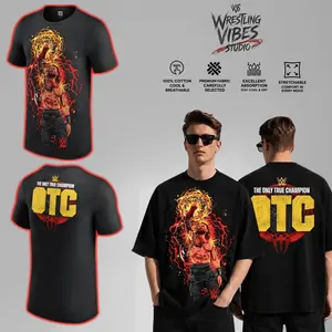 WWE Roman Reigns Aura Cartoon T-Shirt Vintage Graphic Tee – Y2K Premium Cotton Top Trendy Streetwear Unisex Wrestling Fan Gift Black Casual