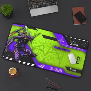 Evangelion Eva 01, Desk Mat, Anime Mouse Pad, Gaming Desk Accessory, ROG, ASUS