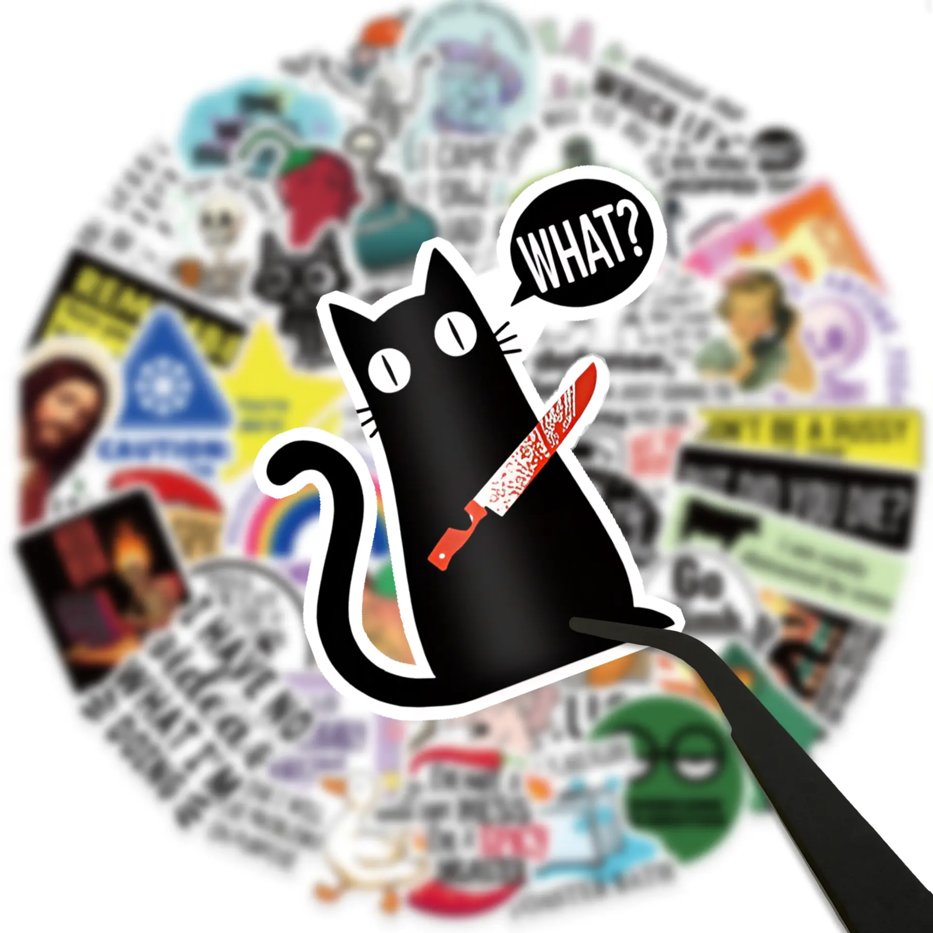 50PCS Snarky Sarcastic, Funny Meme Stickers | DIY Vinyl Waterproof Decoration for Laptop, Ipad, Iphone, guitar, water bottle