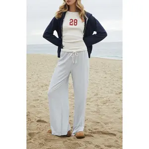 John Galt Women's Blue Striped Anastasia Sweatpants