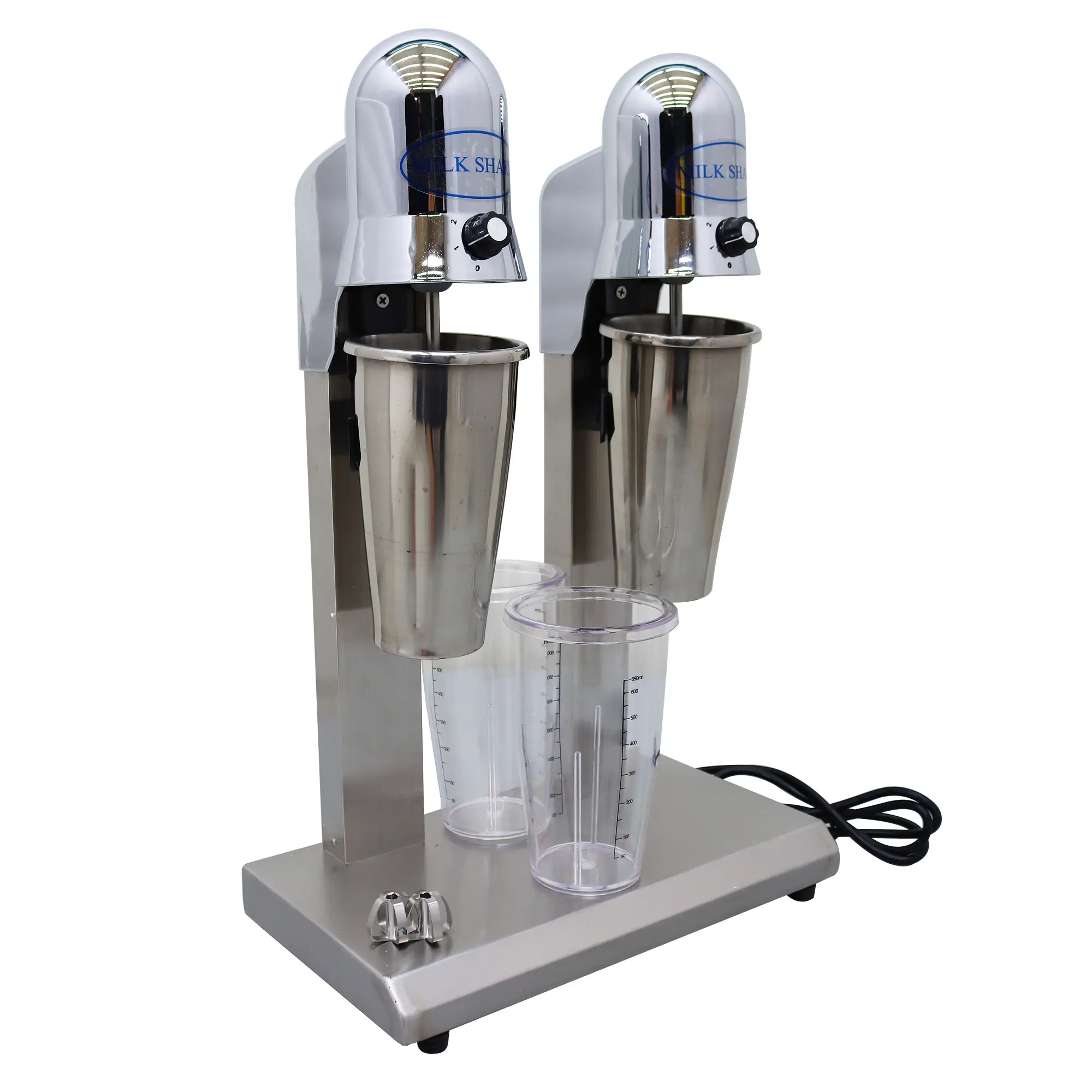 Yokoma 110V/60Hz Milk Shake Maker Blender Stand MIX Milkshake Drink Mixer Machine Double Head, Stable Operation, Fast Stirring