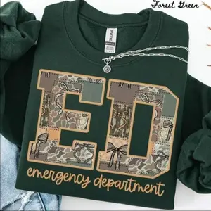 Emergency Department Sweatshirt, ER Nurse Crewneck, Cute Team Nursing Sweatshirt, ED Nurse School Jumper Sweatshirt, Cozy Graduation Gift For Nurses