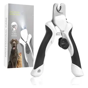 LED Dog Nail Clippers with Light, Dog Nail Trimmer with Safety Guard & Nail File, Razor Sharp Blades, Dog Nail Trimmer/Clipper for Large & Medium Dogs (Batteries-Included)…