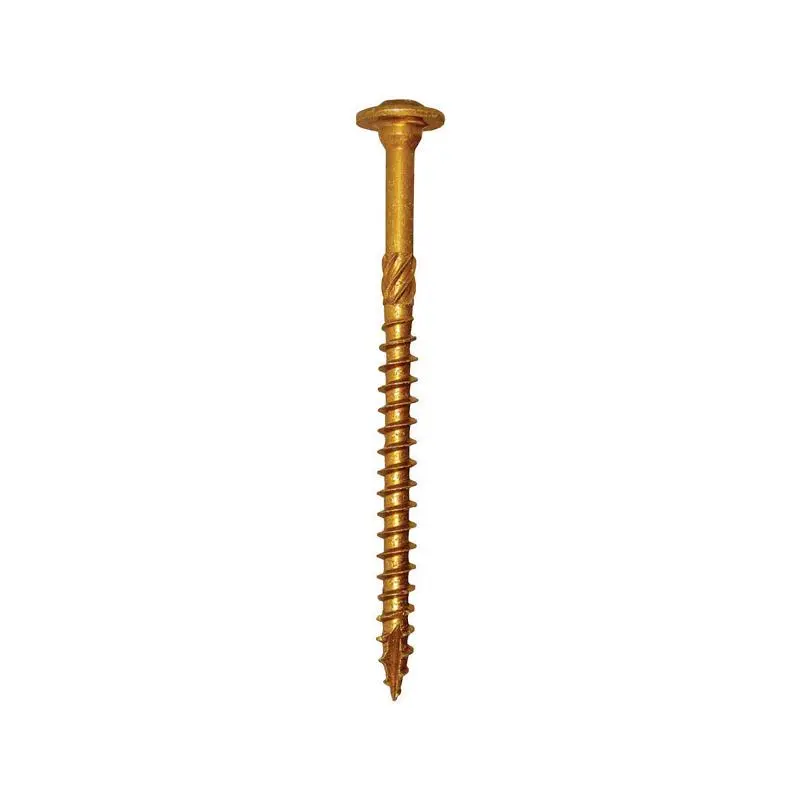 212 MAIN Star Self-Tapping Zinc-Coated Construction Screws, 3-1/2 in x 5/16 in Yellow Steel Fasteners for Sailing Water Sports