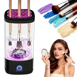 Electric Makeup Brush Cleaner - USB powered, high speed motor with silicone pads, deep cleans makeup brushes, plug in design Cosmetic