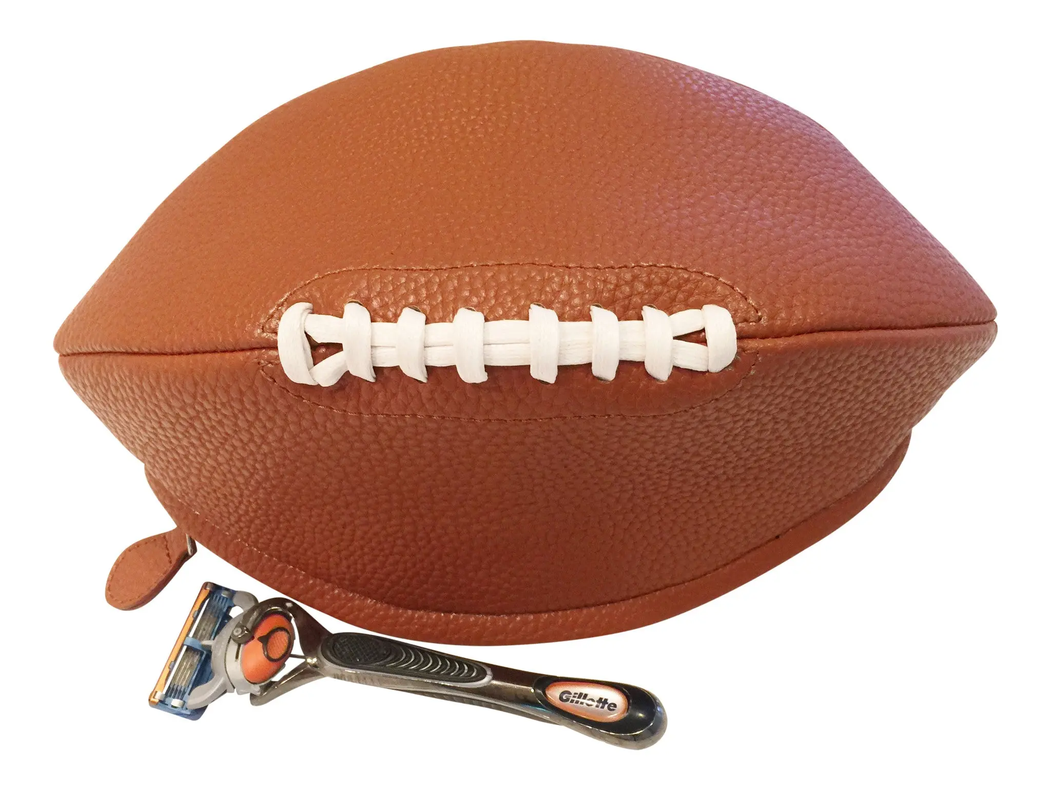 Gift for football fans. Fun toiletry tote.