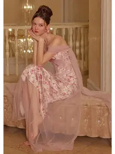 Floral Disc Fairy Corset Dress,LaceMade Official Authentic Casual Womenswear with Back Zipper & Floral Collar for Elegant Detailing SwimWeek summerwins