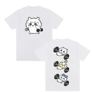 Chiikawa Hachiware Usagi Gym Tshirt, Cute Japanese Anime Manga Tshirt, Gift for Men Women, Full Size, Full Color
