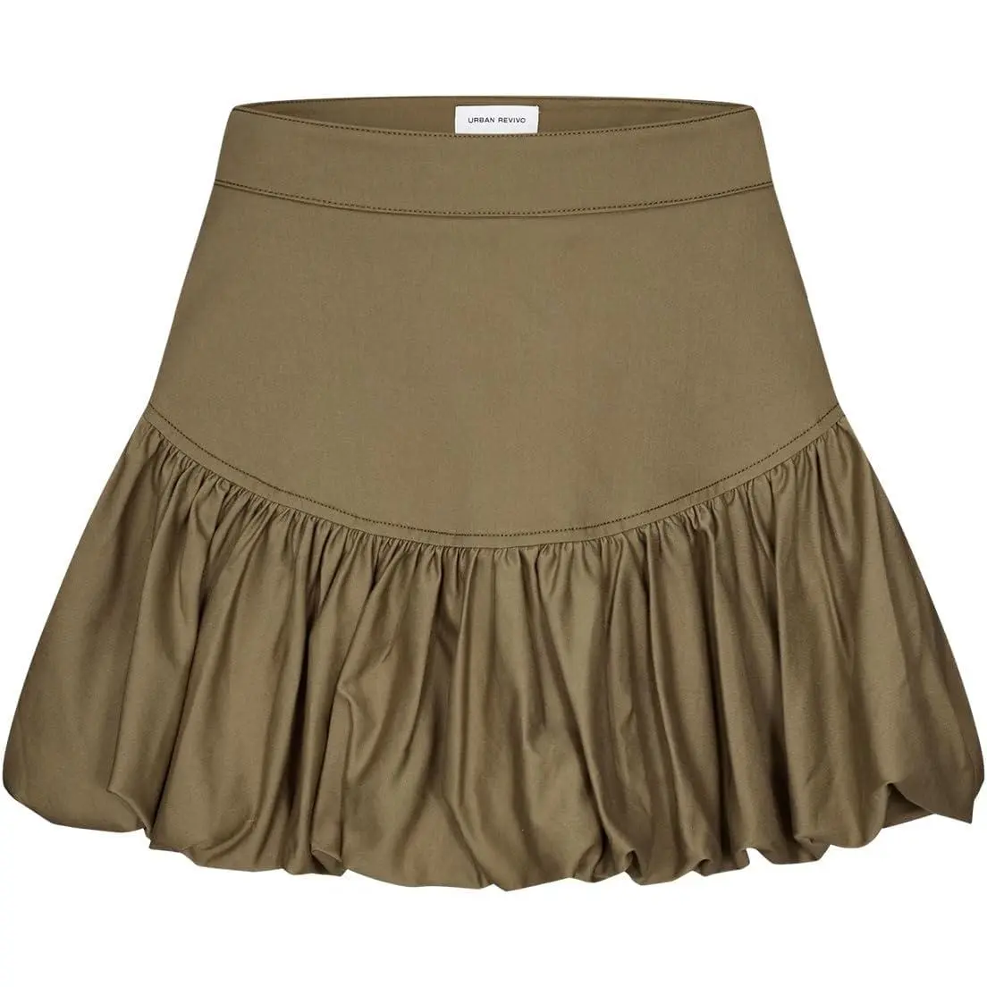 Women Bubble Mini Skirts Balloon High Waist Ruffle Hem Summer Puffy Cute A-Line Sexy Y2K Skirt