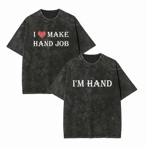 Vintage Washed Graphic T-Shirt for Women and Men, Oversized Double Sided Print Tee, Casual Loose Fit Short Sleeve Streetwear Shirt, Acid Wash Summer Top, Funny Letter Print Casual T-Shirt for Daily Wear
