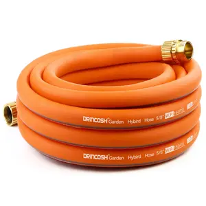 25FT Garden Hose, Garden Hose 25 FT Flexible x 5/8" Ultra Durable Water Hose, Lightweight All-weather Outdoor Lawn Car Wash Backyard, Male-Female