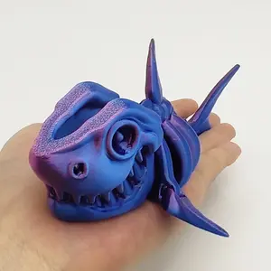 3D Printed Movable Shark Figurine for Aquarium Decoration, Fish Tank, Great Shark Model for Holiday Party Scene Setup, Creative Gift Idea for Friends