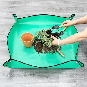 66x66cm Flower Pots Transplanting Mats, Gardening Planting Mat Pe Material, Foldable & Waterproof Design, Ideal for Plant Repotting