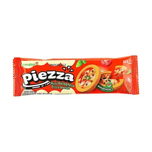 SATORIAFOOD Mini Pizza Crackers, Korean Savory Snack, 21g Pack - Meat Sauce Flavor