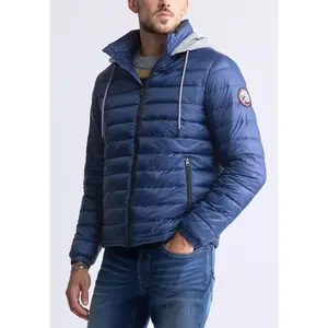 Vince Men's Quilted Zip-Up Jacket, Elemental Blue - OBMFE003