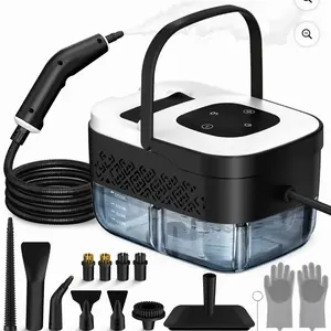 Steam Cleaner, Portable Steamer for Cleaning with 16pcs Accessories, 6-Level Adjustable and 15s Heat-Up, Handheld Steam Cleaner for Home, Tile, Dirt, Grout, Grease, Car Detailing