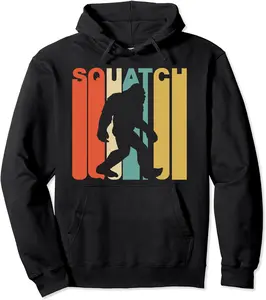 Retro 1970's Style Squatch Bigfoot Sasquatch Hoodie