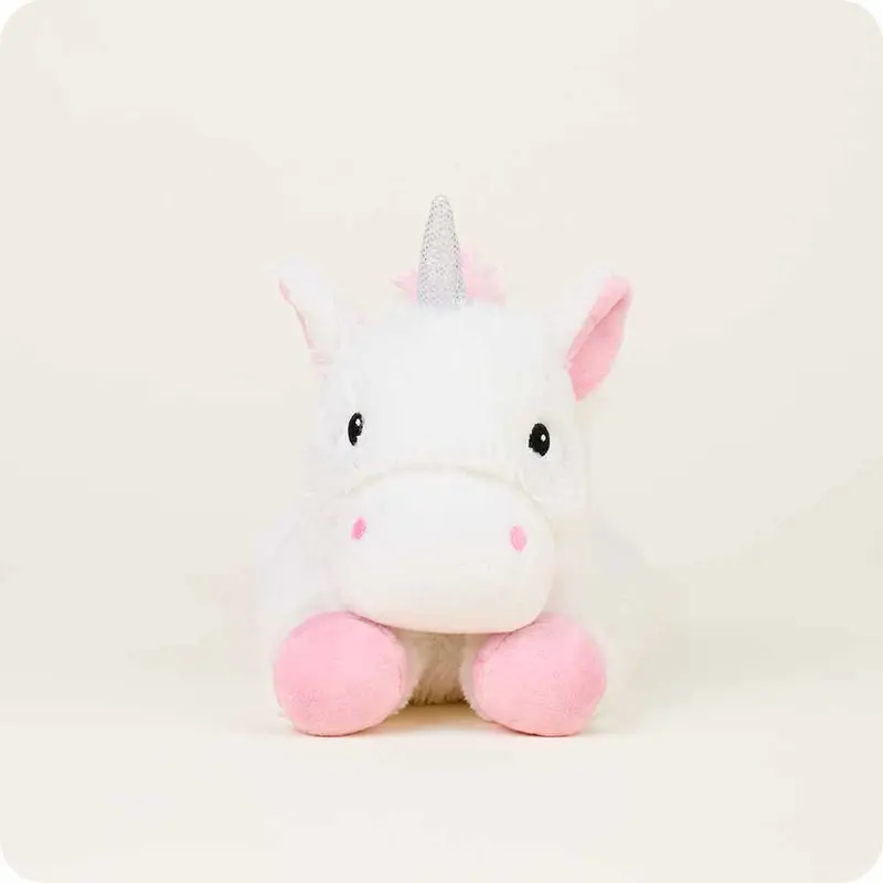 Laying Down Unicorn Warmies- Heatable, Weighted Stuffed Animal. Soothing muscle and cramp relief