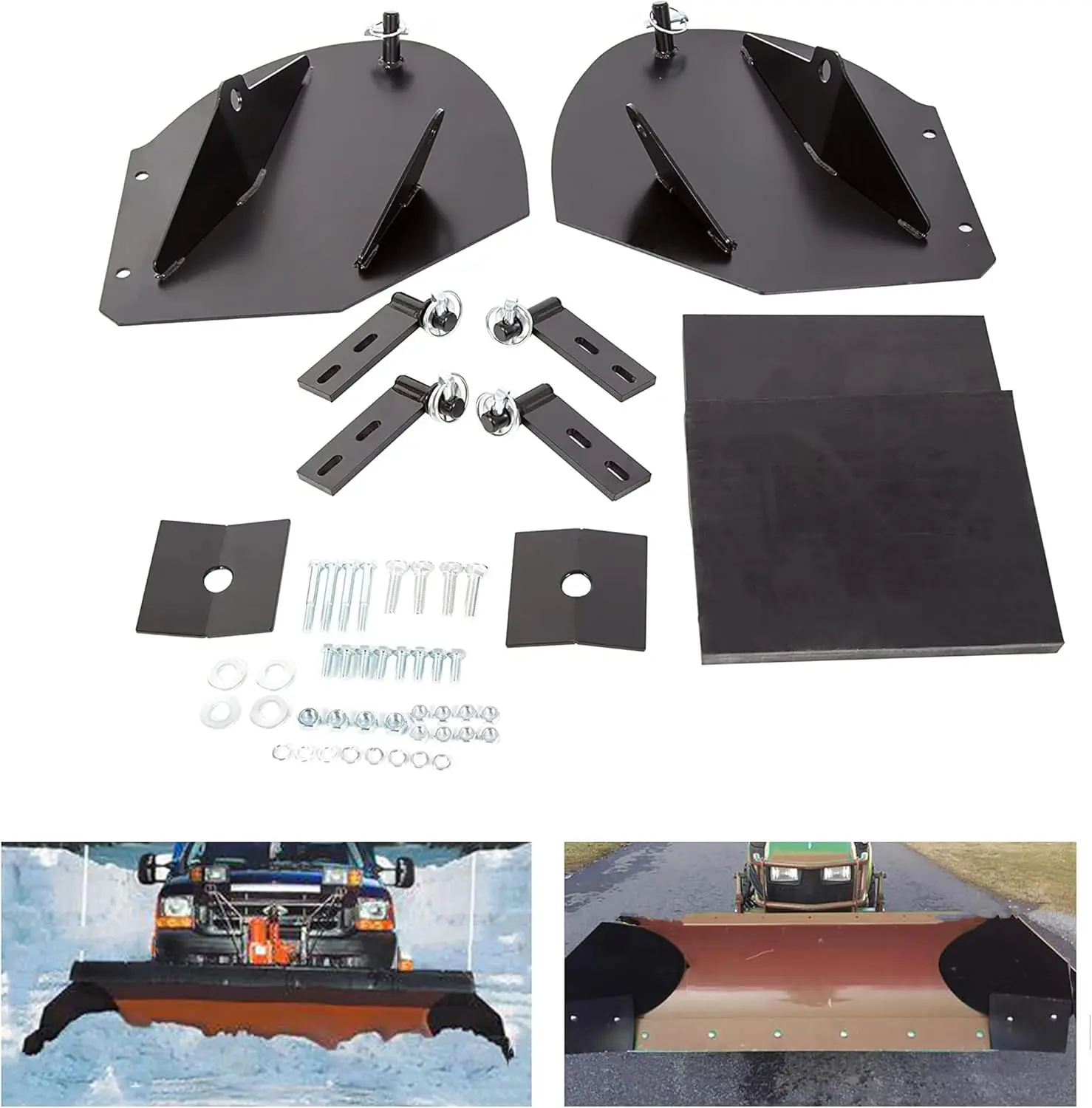 HECASA Universal Heavy-Duty Pro-Wing Snow Plow Extender Set, Replacement PW22 Compatible with Meyer, Western, Boss Snowplow Blades (Black)