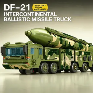 672pcs Giant Dongfeng-21D Missile Building Blocks Set, Detailed Model Kit, Perfect Gift for Enthusiasts